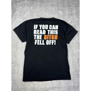 Jailbird Motorcycles Shirt Mens Large Black Vtg 90s Funny Profanity Biker Comedy